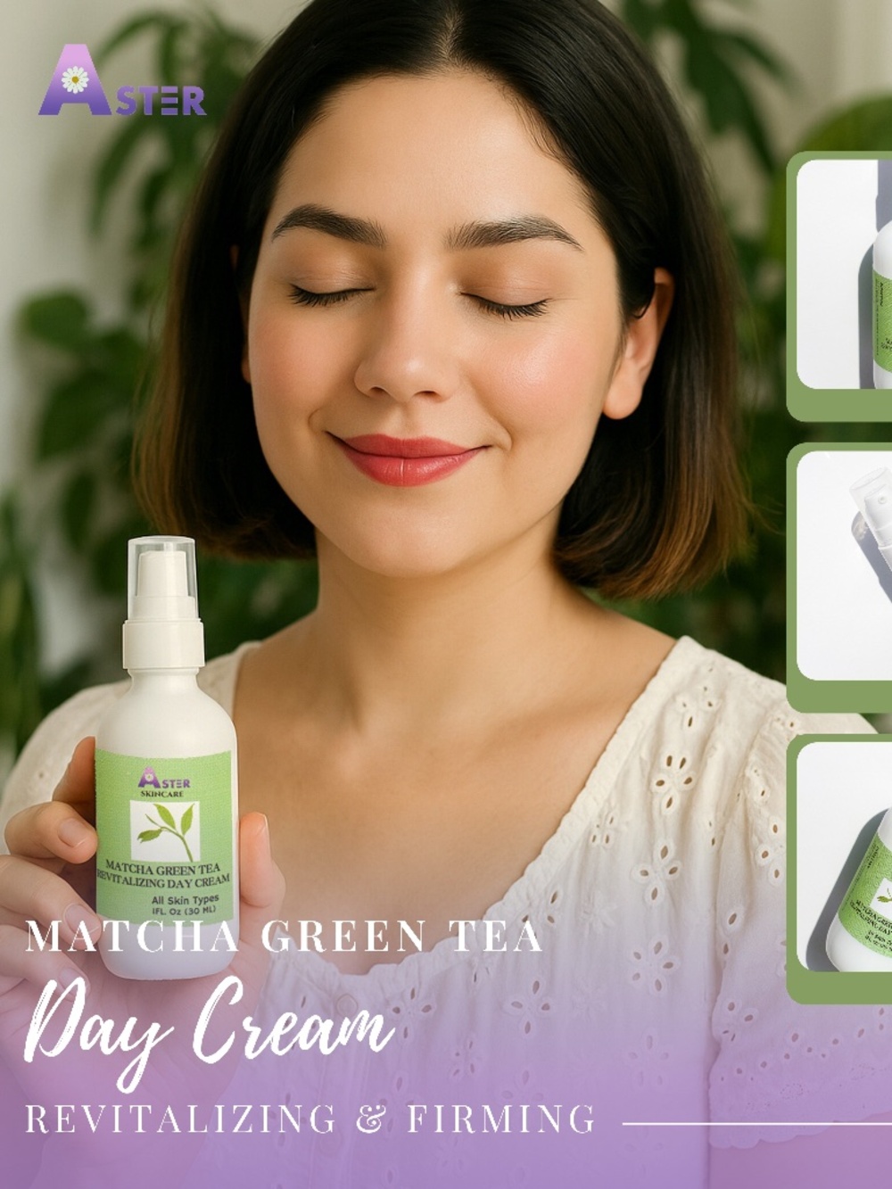 Aster Matcha Day Cream | REVITALIZING & FIRMING daily cream for all skin